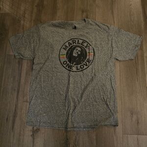 Gray Bob Marley Graphic T-Shirt